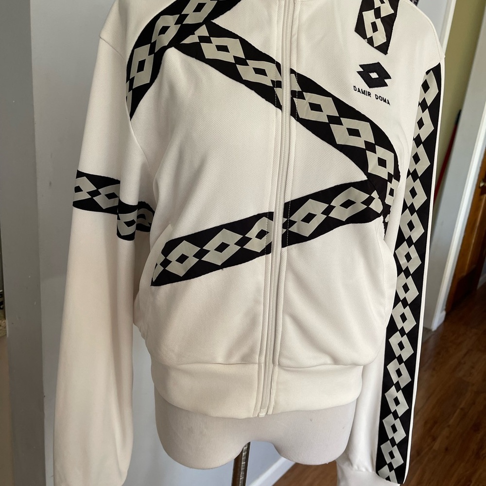 Damir Doma x Lotto White and Black Patterned Jacket Mens size small - Picture 4 of 10